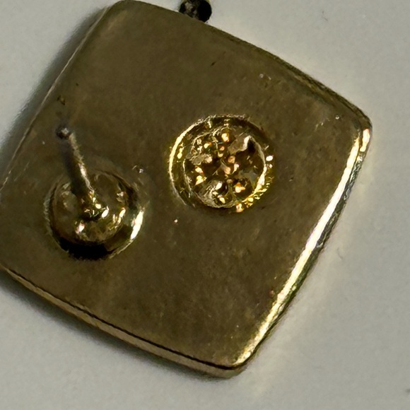 Tory Burch Pink and Gold Stud Earrings - Picture 2 of 3